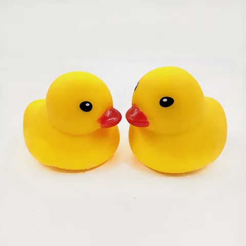 Juguete Squishy de Patito Amarillo de Simulación Relleno de Harina TPR Animal Dibujos Animados Descompresión Anti-estrés para Niños Adultos