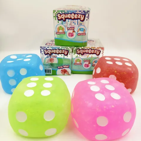 Slow Rebound TPR Squishy Scented Fruit Dice Shape Decompression Toy For Stress Relief Sensory Squeezy Fidget Toy Gift