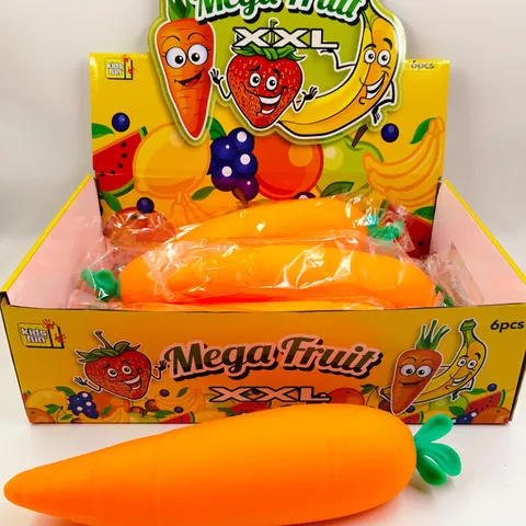 Simulation Carrot Squishy Toy Flour Filled TPR Realistic Vegetable Decompression Stress Relief Squeeze Toy For Kids Adults