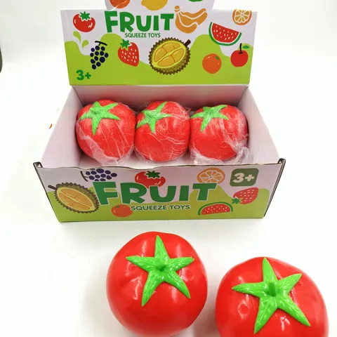Simulation Tomato Squeeze Squishy Toy Realistic Vegetable Stress Relief Toy For Kids Adults Party Favors Sensory Gift