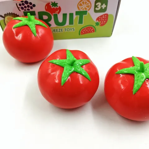 Simulation Tomato Squeeze Squishy Toy Realistic Vegetable Stress Relief Toy For Kids Adults Party Favors Sensory Gift