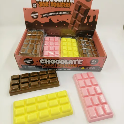 Giocattolo Antistress a Forma di Tavoletta di Cioccolato Realistica per Bambini e Adulti Ritorno Lento Giocattolo Sensoriale per Decompressione