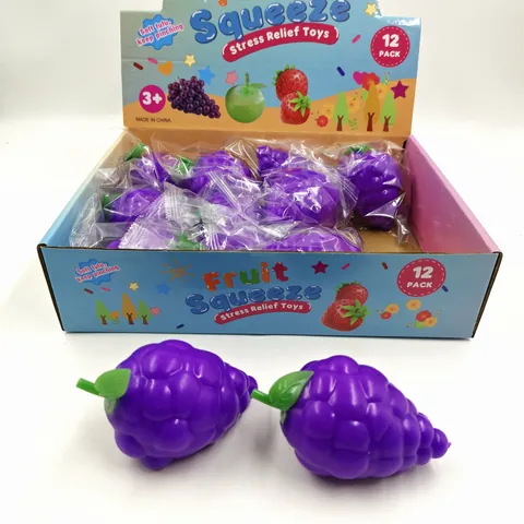 Simulatie Druif Squishy Speelgoed Slow Rebound Stressverlichting Speelgoed Voor Kantoor Creatief Fruit Speelgoed