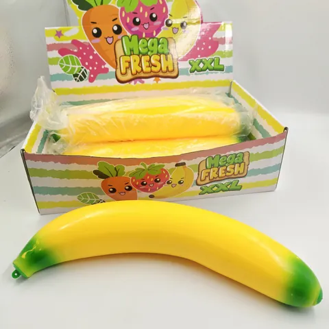 Simulated Giant Banana Squeeze Toy TPR Squishy Fruit Shape XXL Stress Relief Sensory Fidget Toy For Adults Kids Decompression Toy