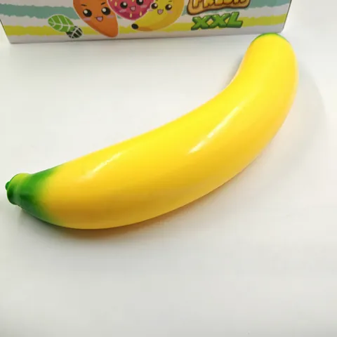 Simulated Giant Banana Squeeze Toy TPR Squishy Fruit Shape XXL Stress Relief Sensory Fidget Toy For Adults Kids Decompression Toy