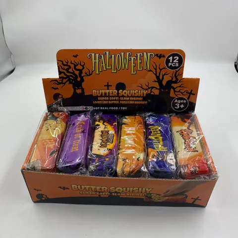 Jouet Halloween Butter Stick Squishy Slow Rising PU Jouet Anti Stress Avec Imprimés Citrouille Chauve Souris Cadeau de Fête