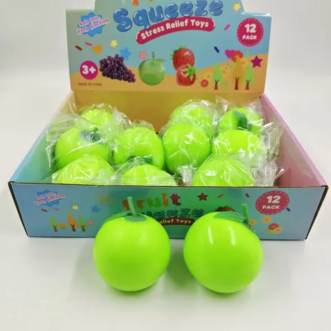 Simulation Green Apple Squishy Toy Flour Filled Slow Rebound TPR Fruit Squeeze Toy For Stress Relief Adults Kids Gift