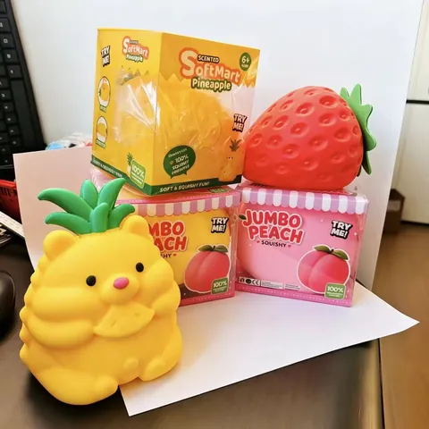 Pineapple Bear Squishy Toy Slow Rebound Scented Stress Relief Desktop Ornament Soft Cartoon Decompression Toy For Adults Kids