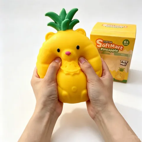 Pineapple Bear Squishy Toy Slow Rebound Scented Stress Relief Desktop Ornament Soft Cartoon Decompression Toy For Adults Kids