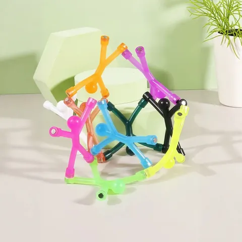 Colorful Magnetic Stickman Toy Soft Rubber Climbing People Fridge Magnet Creative Stress Relief Humanoid Decor Toy