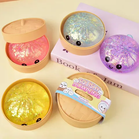 Giocattolo Squishy a Forma di Raviolo Giocattolo Antistress Fidget Con Vaporiera Portatile Giocattolo Divertente Per Bambini E Adulti