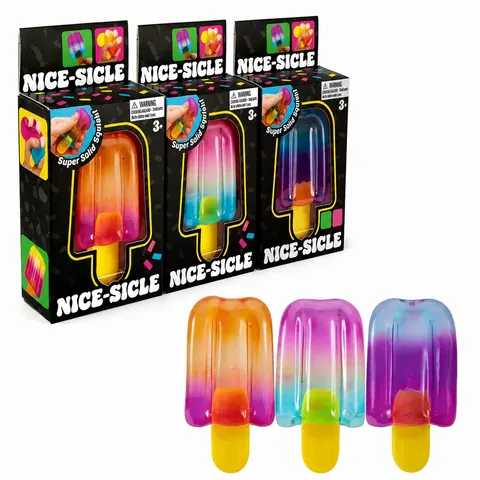 Ice Cream Squishy Slow Rebound Decompression Toy Gradient Color Fidget Toy Stress Relief Plastic Cartoon Novelty Toy