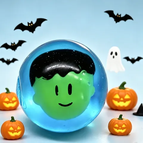 Halloween Glow In The Dark Squishy Toy Pumpkin Ghost Stress Relief Ball Maltose Filling Slow Rebound Squishy For Halloween Party Gift