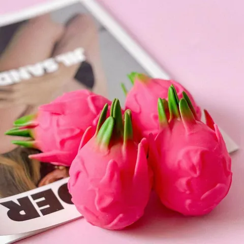 Juguete Squishy de Pitaya de Simulación Alivio del Estrés Realista Rosa Squeeze Sensorial para Oficina Hogar Descompresión Regalo