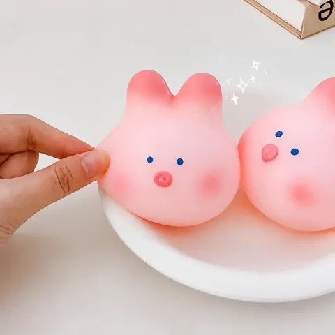 Pink Rabbit Pig Squishy Toy Soft Slow Rebound Stress Relief Squeeze Fidget Toy For Kids Adults Hidden Love Style Gift