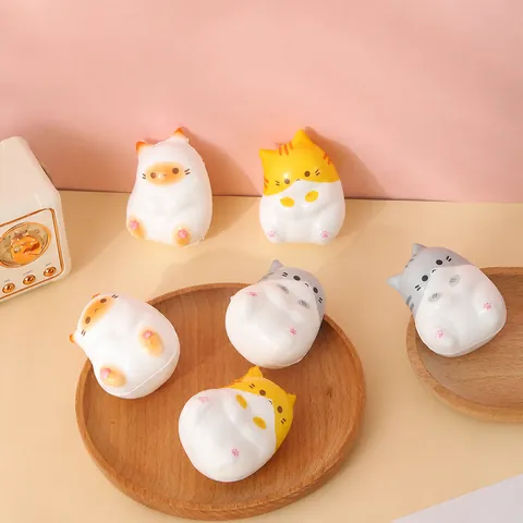 Χαριτωμένο Squishy Γάτα PU Αργής Επαναφοράς Παιχνίδι Αποσυμπίεσης Καρτούν Ζώο Αντιστρες Παιχνίδι για Παιδιά Ενήλικες Δώρο