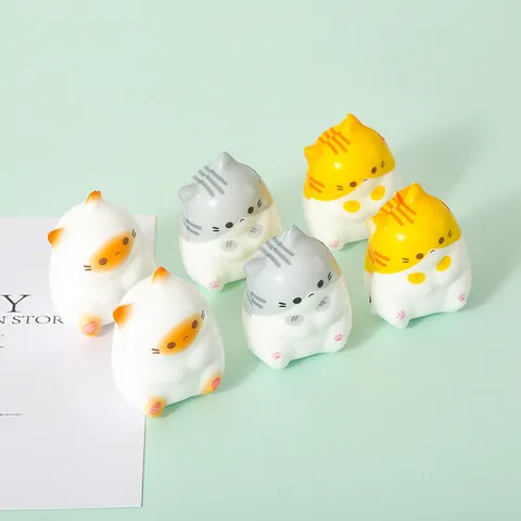 Χαριτωμένο Squishy Γάτα PU Αργής Επαναφοράς Παιχνίδι Αποσυμπίεσης Καρτούν Ζώο Αντιστρες Παιχνίδι για Παιδιά Ενήλικες Δώρο