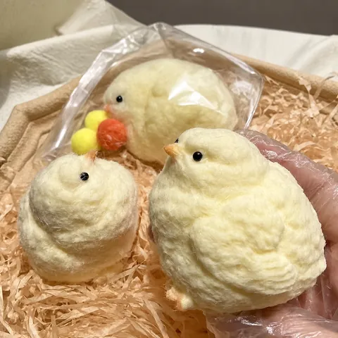 Süßes Küken Squishy Spielzeug Langsamer Rückprall Stressabbau Quetschspielzeug Für Kinder Erwachsene Weiches TPR Material Küken Modell Tischdeko Geschenk