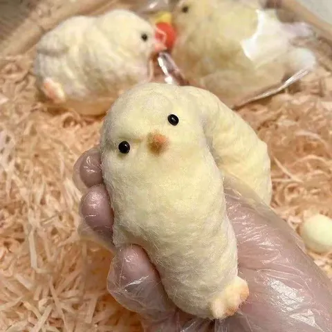 Süßes Küken Squishy Spielzeug Langsamer Rückprall Stressabbau Quetschspielzeug Für Kinder Erwachsene Weiches TPR Material Küken Modell Tischdeko Geschenk