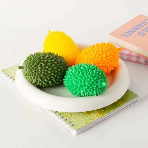 Simulatie Durian Vormige Squishy Decompressie Speelgoed TPR Zacht Fruit Ventiel Speelgoed Voor Stressverlichting Kantoor Desktop Ornamenten Kinderen Volwassenen Cadeau