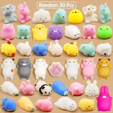 Cute Animal Squishy Toy Soft TPR Mochi Stress Relief Squeeze Toy For Kids Adults Small Animal Shape Healing Venting Toy