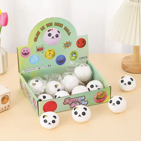 Simpatico Panda Squishy Antistress in Morbido TPR Palla da Spremere per Ansia Forma Animale Ornamento da Scrivania Regalo