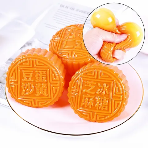 Creative Simulated Mooncake Squishy Toy Slow Rebound Stress Relief Toy For Kids Adults Novelty Gift Squeeze Toy