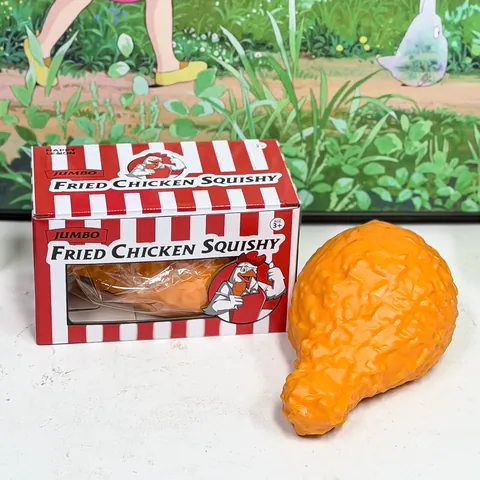 TPR Simulation Fried Chicken Drumstick Jumbo Squishy Toy Slow Rebound Food Squeeze Stress Relief Toy For Office Gift