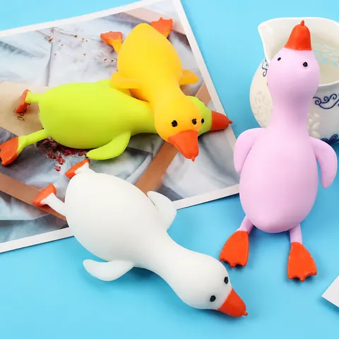 Juguete Squishy de Pato TPR Creativo Para Alivio Del Estrés Animal de Dibujos Animados Juguete Elástico Para Niños Adultos
