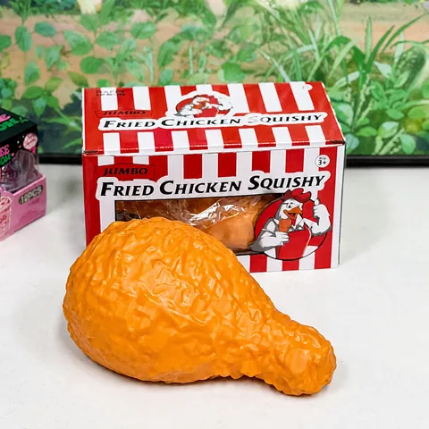 TPR Simulation Fried Chicken Drumstick Jumbo Squishy Toy Slow Rebound Food Squeeze Stress Relief Toy For Office Gift