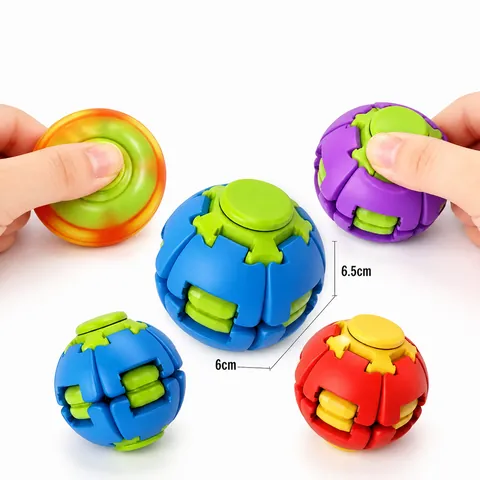 3D Gedruckter Stressabbau Kreisel Ball Verformbar Rotierendes Fidget Spielzeug Kunststoff Teleskop Kugel Sensorik Spielzeug Für Erwachsene Jugendliche