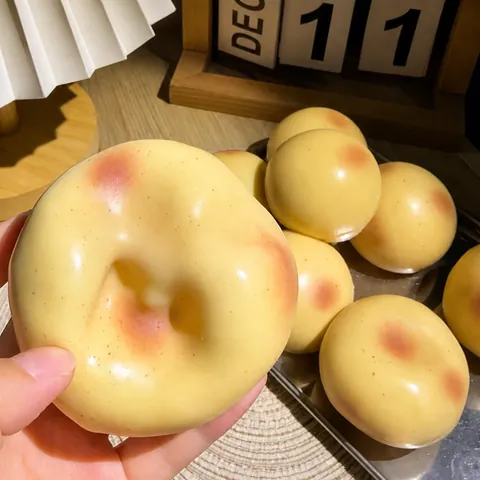 Giocattolo Sensoriale Squishy a Forma di Patata Arrostita Con Riempimento di Blocchi Simulazione Cibo Antistress Regalo