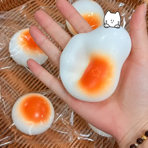 Simulated Steamed Bun Squishy Toy TPR Slow Rebound Stress Relief Toy For Office Adults Kids Gift Cute Food Squeeze Toy