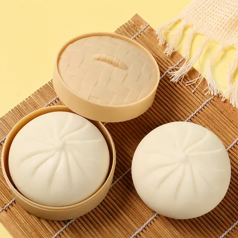 Simulation Steamed Bun Squishy Stress Relief Toy Plastic Slow Rebound Squeeze Sensory Toy For Office Home School Stress Relief