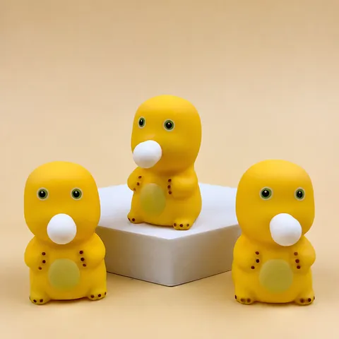 Gelber Cartoon Drache Squishy Spielzeug Lustiges Blasen Spuckendes Stressabbau Spielzeug Squeeze Dekompressionsspielzeug Für Büro Erwachsene