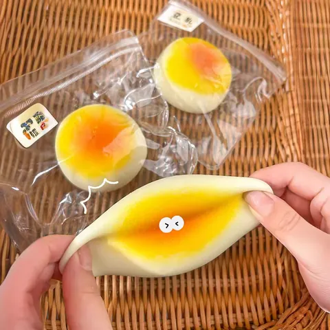 Simulation Soy Milk Bread Squishy Stress Relief Toy Soft TPR Slow Rebound Sensory Toy For Office Home Daily Use Stress Reliever