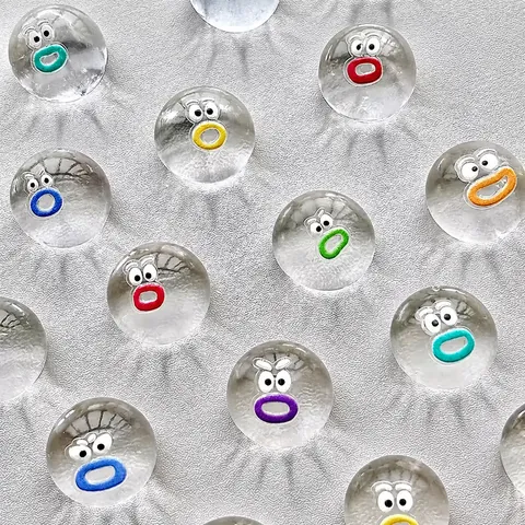 Mini Transparante Expressie Squishy Stressverlichting Speelgoed Zachte Plastic Mochi Knijpspeelgoed Voor Tieners Kantoor Decompressie