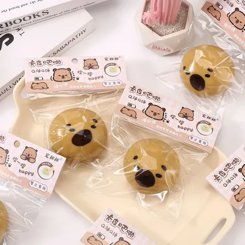 Cute Capybara Squishy Toy Slow Rebound Stress Relief Anti-Stress Animal Squeeze Toy For Adults Kids Gift Office Desk Decor