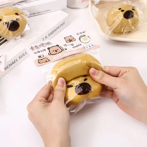 Cute Capybara Squishy Toy Slow Rebound Stress Relief Anti-Stress Animal Squeeze Toy For Adults Kids Gift Office Desk Decor