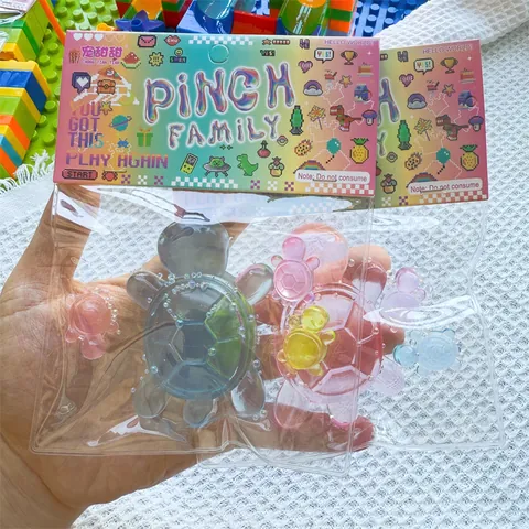 Creativo Trasparente Piccola Tartaruga Squishy Giocattolo Antistress Per Bambini In Morbida Gomma Squeeze Toy Regalo