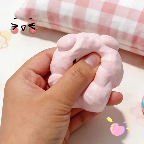 Pink Pig Squishy Toy Food Grade Silicone Slow Rebound Stress Relief Piggy Toy Handmade Decompression Squeeze Toy For Kids Adults