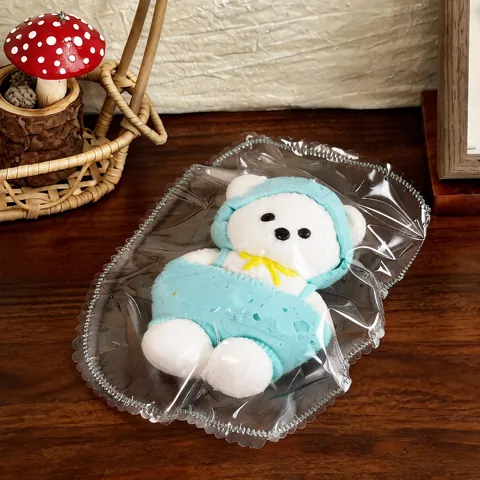 Handmade Silicone Bear Squishy Stress Relief Toy Cute Animal Overalls Bear Squeeze Toy Soft Slow Rising Toy For Adults Gift