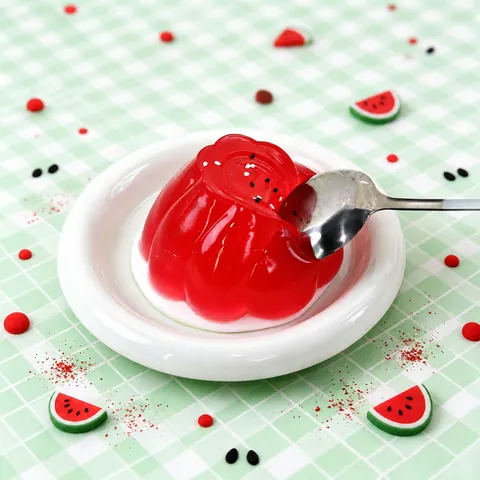 Food Grade Silicone Watermelon Pudding Squishy Toy Stress Relief Soft Handmade Decompression Toy For Kids Adults Office Decor