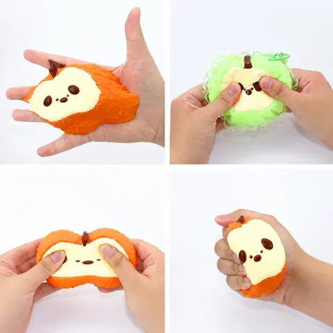 Juguete Antiestrés Manzana Dibujos Animados Squishy Cara de Panda Silicona Juguete para Apretar para Adultos Decoración Oficina