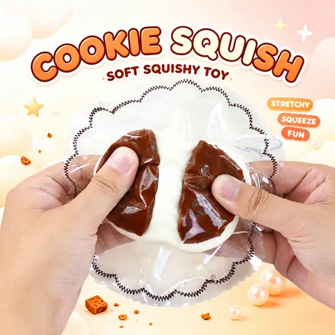 Jouet Squishy Créatif en Forme de Biscuit Divisé Fait Main en Silicone de Qualité Alimentaire Jouet de Décompression Pain de Simulation