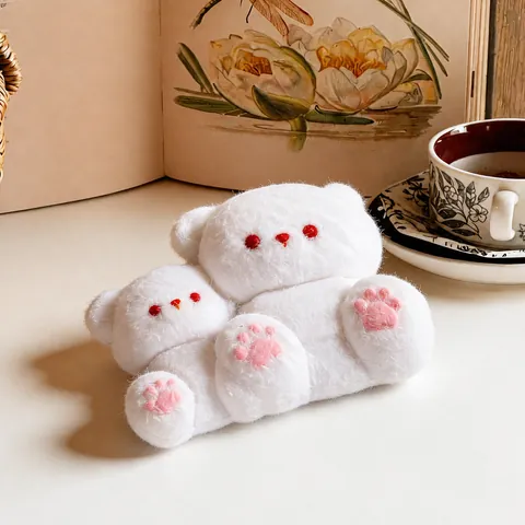 Cute Bear Mother And Child Squishy Stress Relief Squeeze Toy Food Grade Silicone Handmade Kawaii Animal Soft Toy For Kids Adults