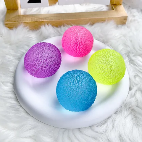 Palla di Caramelle Testurizzata Giocattolo Squishy a Rilascio Lento Antistress Morbido Riempimento di Maltosio Palla Decompressione per Ufficio