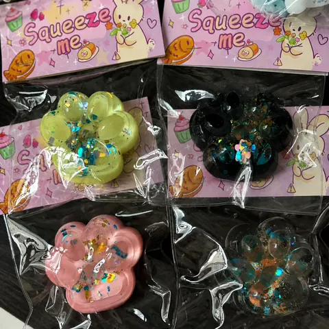 Αστραφτερό Squishy Πατούσα Γάτας Γκλίτερ Ζελέ Ανακούφιση από το Στρες Αργή Επαναφορά Παιχνίδι Πίεσης Χαριτωμένο Δώρο