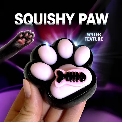 Katzenpfote Squishy Stressabbau Spielzeug TPR Langsame Rückfederung Taba Squishy Süß Glitzer Donut Waffel Form Dekompressionsspielzeug