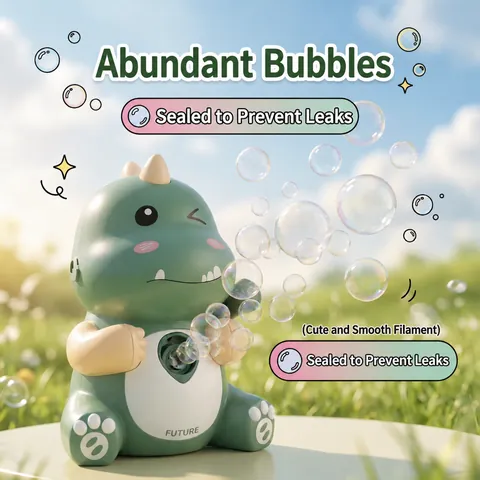 Vollautomatische Elektrische Dinosaurier Seifenblasenmaschine Für Kinder Niedlicher Cartoon Tragbares Seifenblasengebläse Outdoor Sommer Wasserspielzeug
